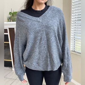 Gray knit long sleeve casual wear from h and m.